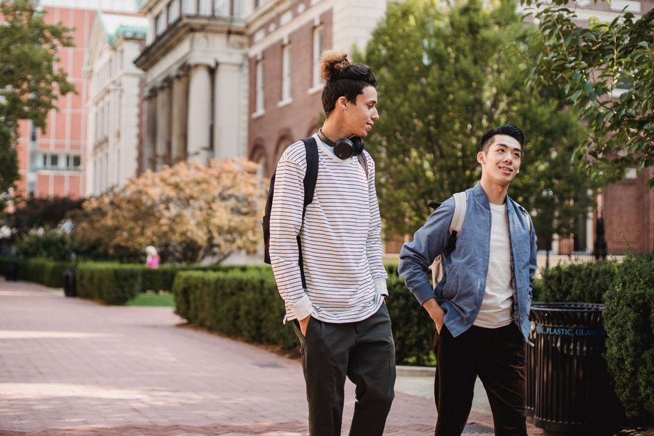McGill University campus with students walking among historic buildings